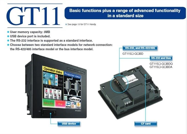 GOT1000 Seri Touch Panel GT1155-QTBDQ 5.7 Pous HMI Nan Stock